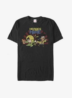 Marvel Heroes For Hire Kawaii Cage Iron Fist T-Shirt