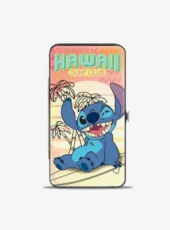 Disney Lilo & Stitch Hawaii Surf Club Stitch Winking Pose Hinged Wallet