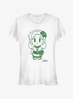 Nintendo The Legend Of Zelda: Link's Awakening Marin Avatar Outline Girls T-Shirt