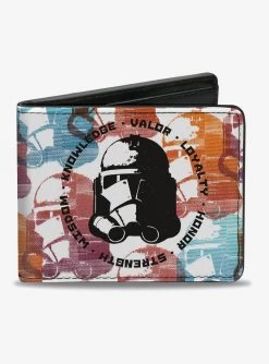 Star Wars The Clone Wars Clone Trooper Helmet Weathered Bifold Wallet