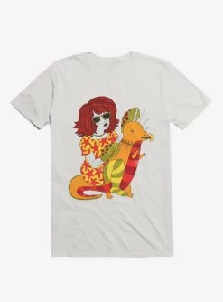 Baby Dragon And Starfish Dress Lobster Lady White T-Shirt