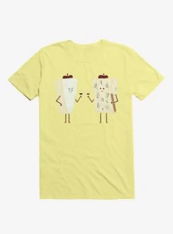 Frencheeses Cheeses Drinking Wine Corn Silk Yellow T-Shirt