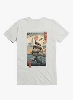Turtle Stream Kame Kame Ukiyo-e White T-Shirt
