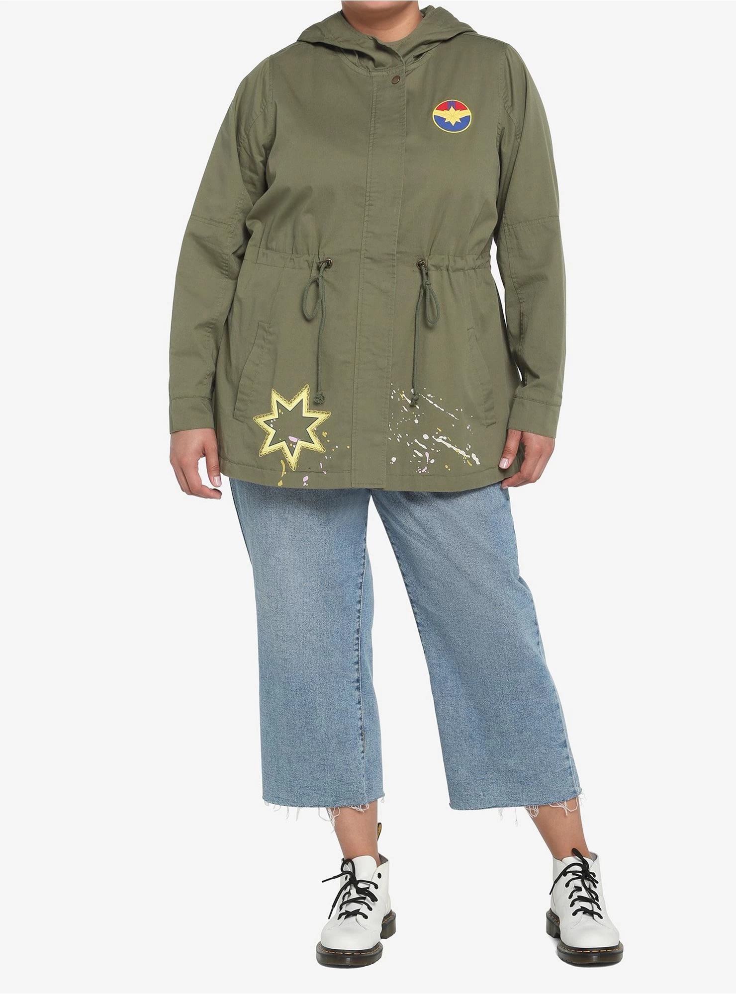 Her Universe Marvel Ms. Marvel Patch Girls Anorak Jacket Plus Size - Image 2