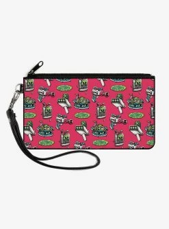 Rick And Morty Pixelverse Icons Canvas Clutch Wallet