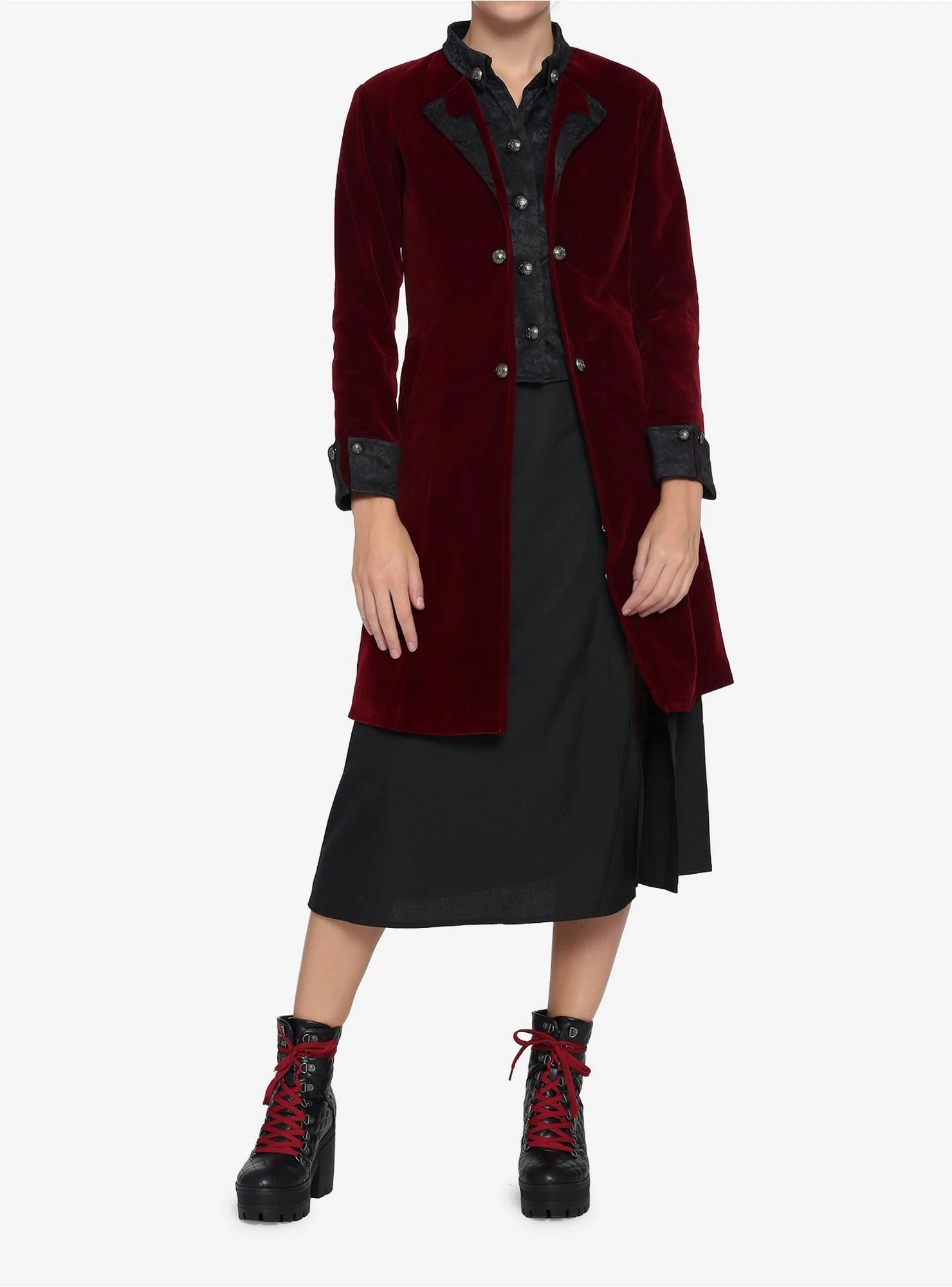 Corset Back Velvet Coat - Image 2