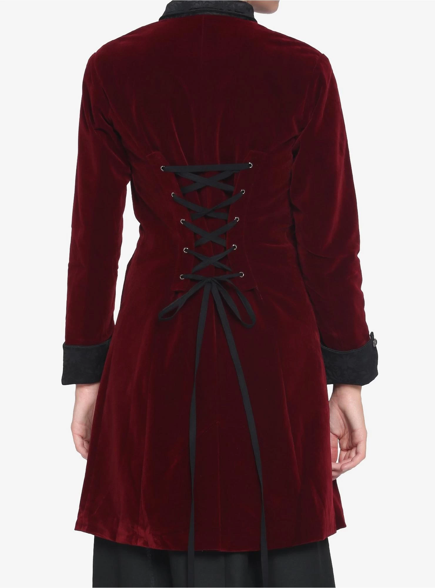 Corset Back Velvet Coat - Image 3