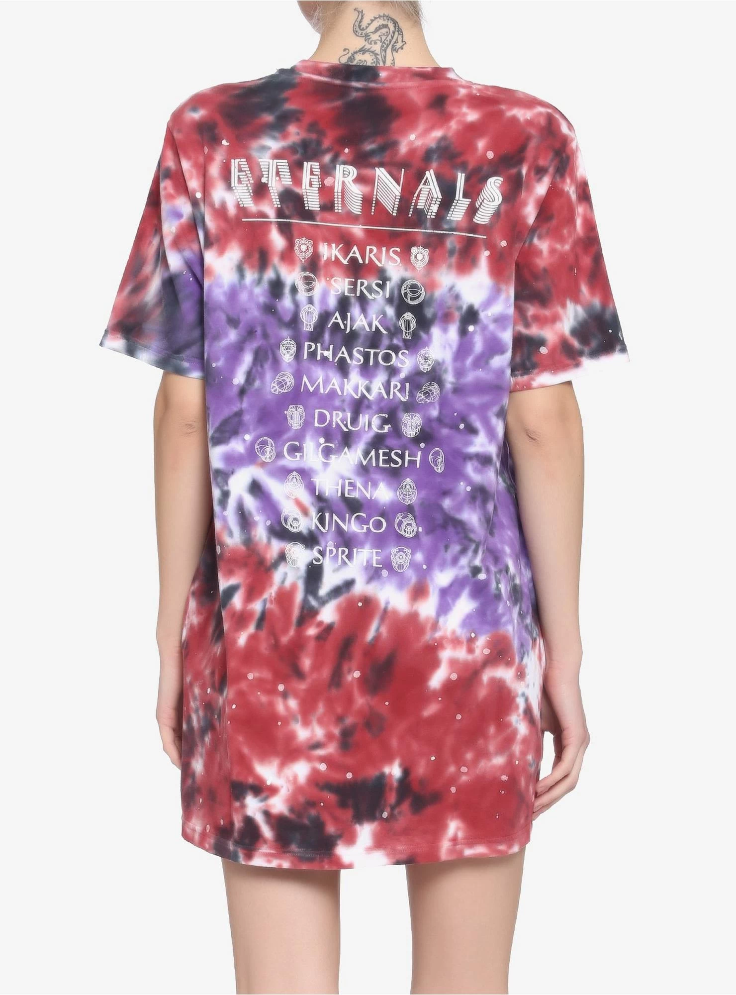 Her Universe Marvel Eternals Cosmic Tie-Dye T-Shirt Dress - Image 2