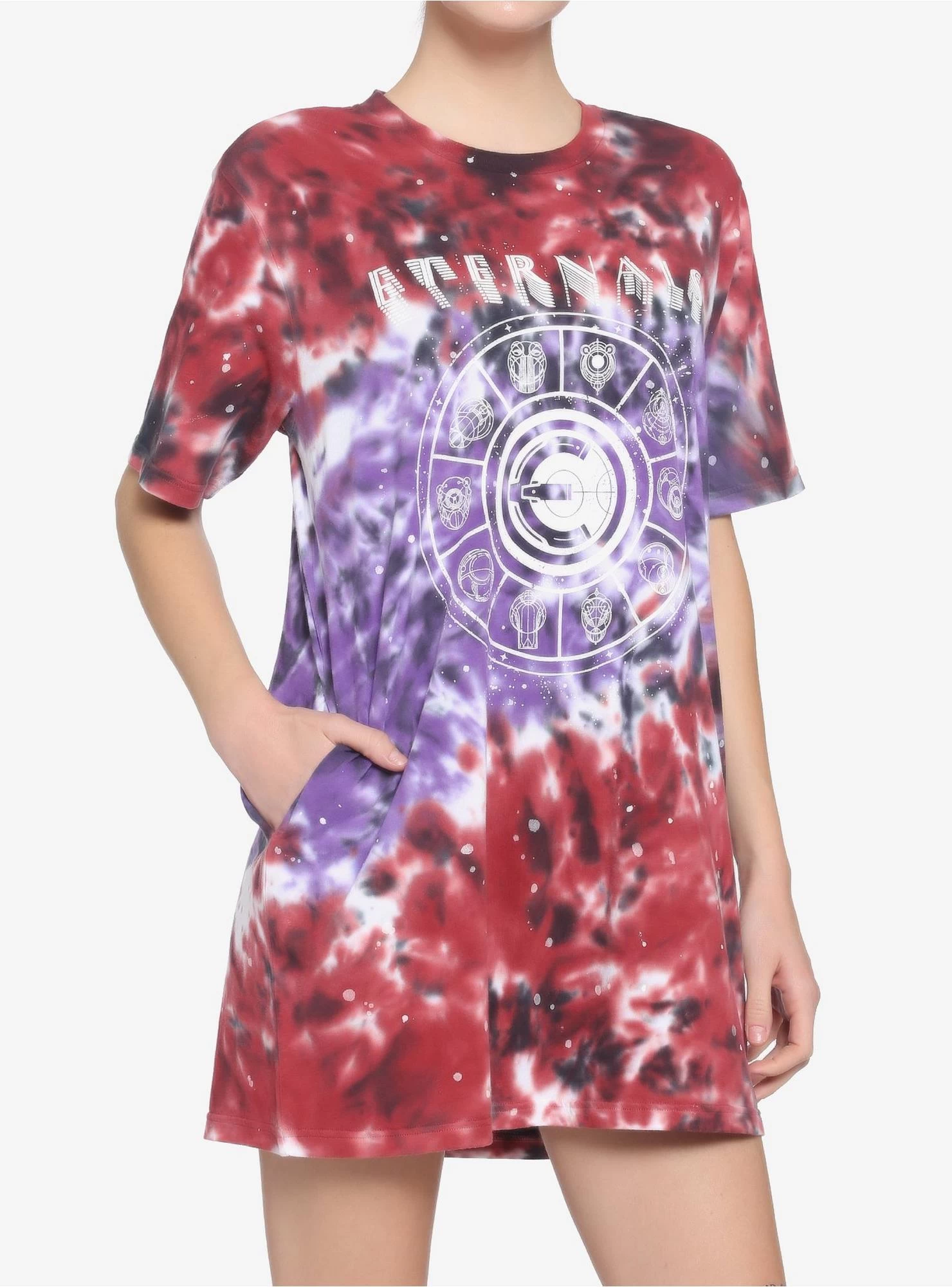 Her Universe Marvel Eternals Cosmic Tie-Dye T-Shirt Dress