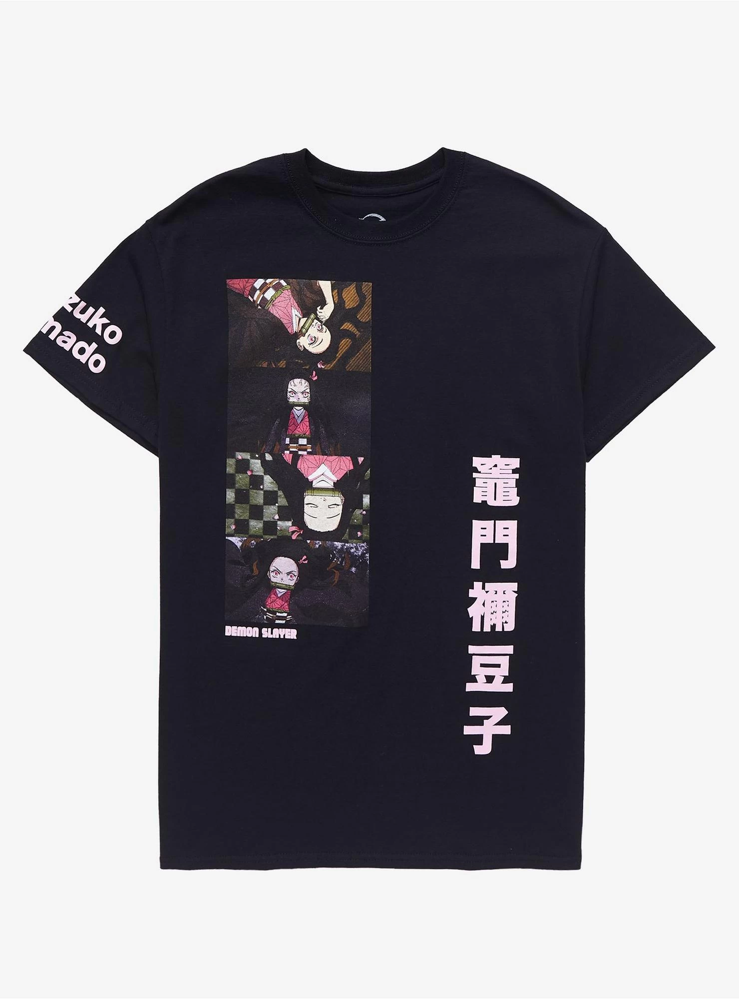 Demon Slayer: Kimetsu No Yaiba Nezuko Panels Boyfriend Fit Girls T-Shirt