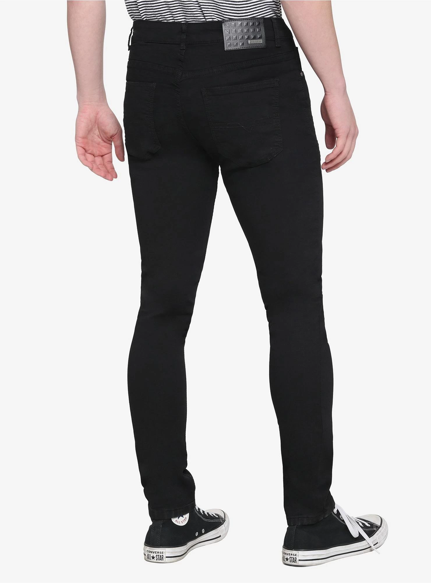 Black Denim Skinny Jeans - Image 2