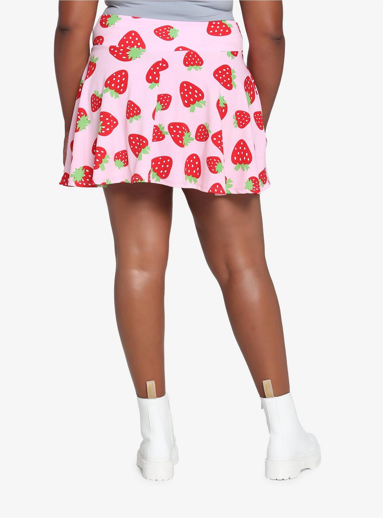Pink Strawberry Lace-Up Skirt Plus Size - Image 2