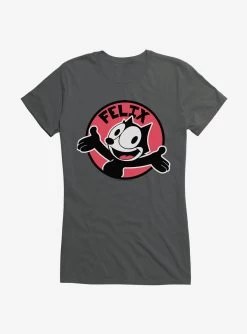 Felix The Cat Happy Smiles Sticker Graphic Girls T-Shirt