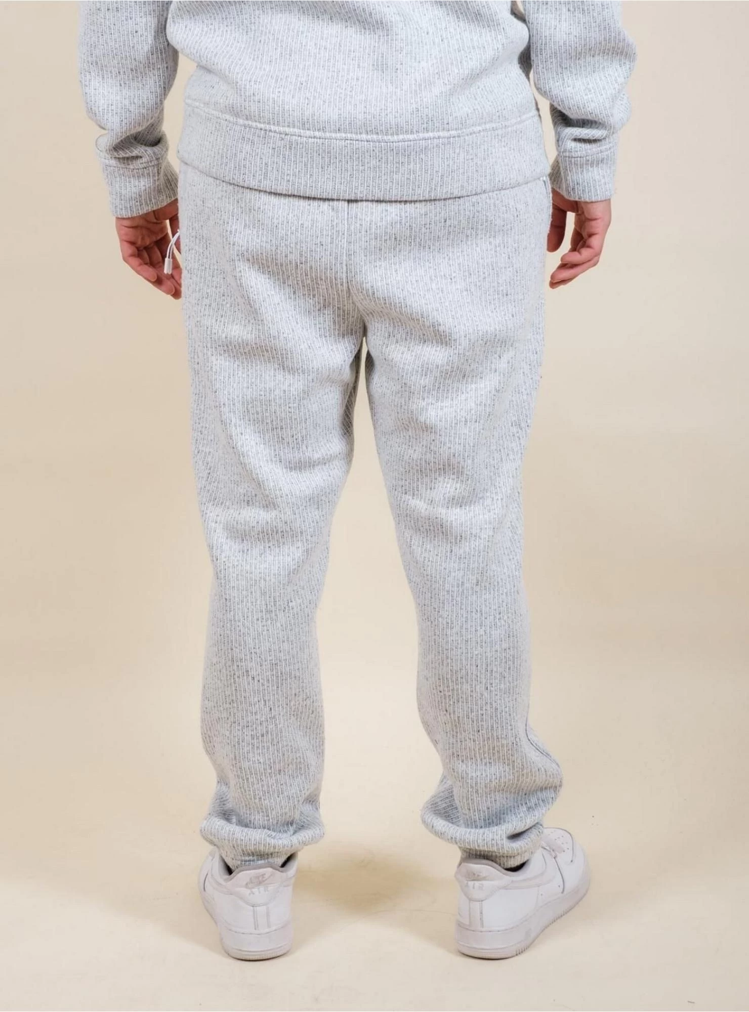 White Yarn Dye Stripe Cozy Sweatpants - Image 4