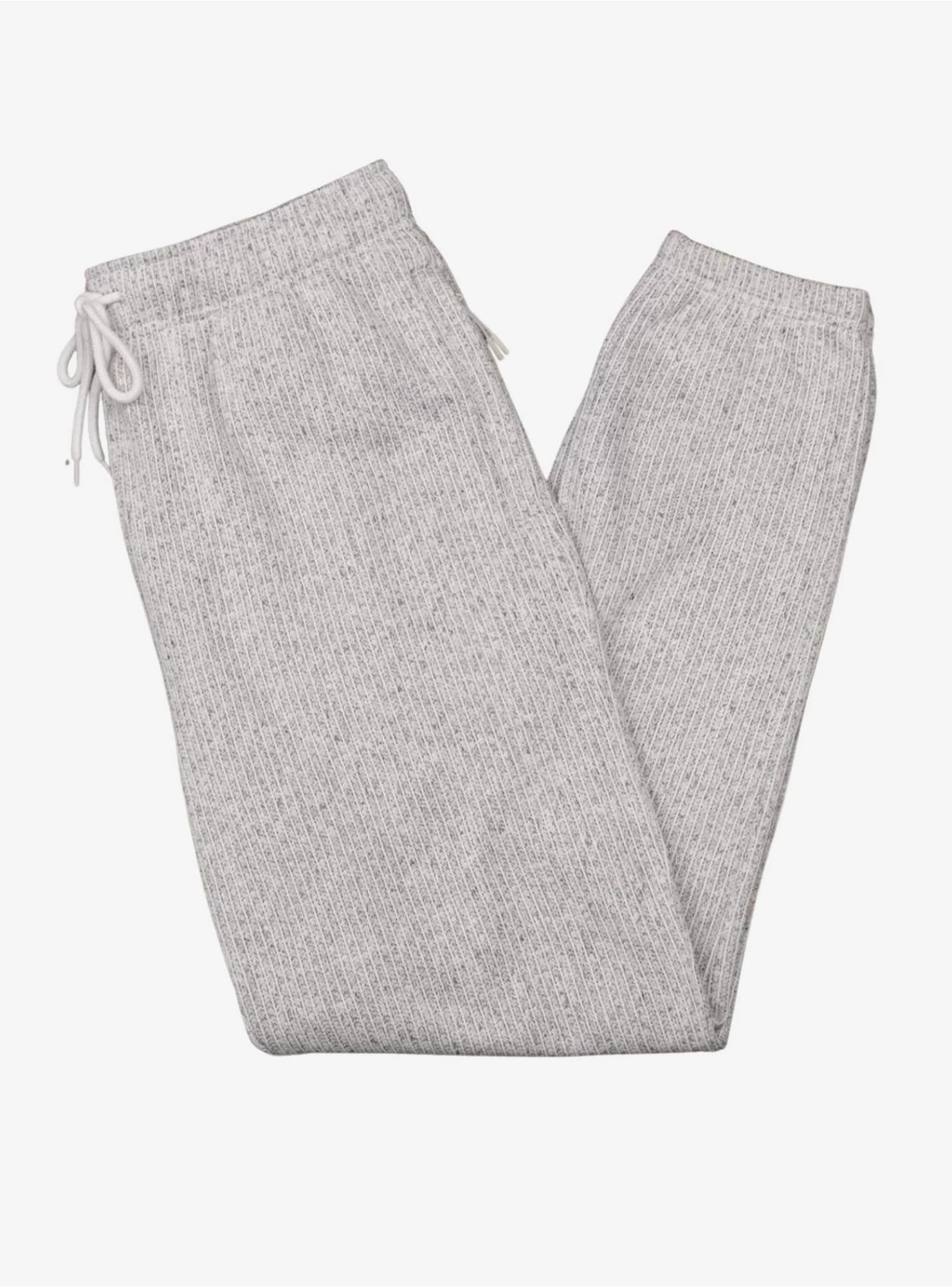 White Yarn Dye Stripe Cozy Sweatpants