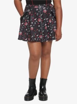 Emily The Strange O-Ring Suspender Skirt Plus Size