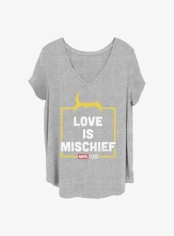 Marvel Loki Love Is Mischief Girls T-Shirt Plus Size