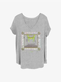 Marvel Loki Variational Glitcher Girls T-Shirt Plus Size