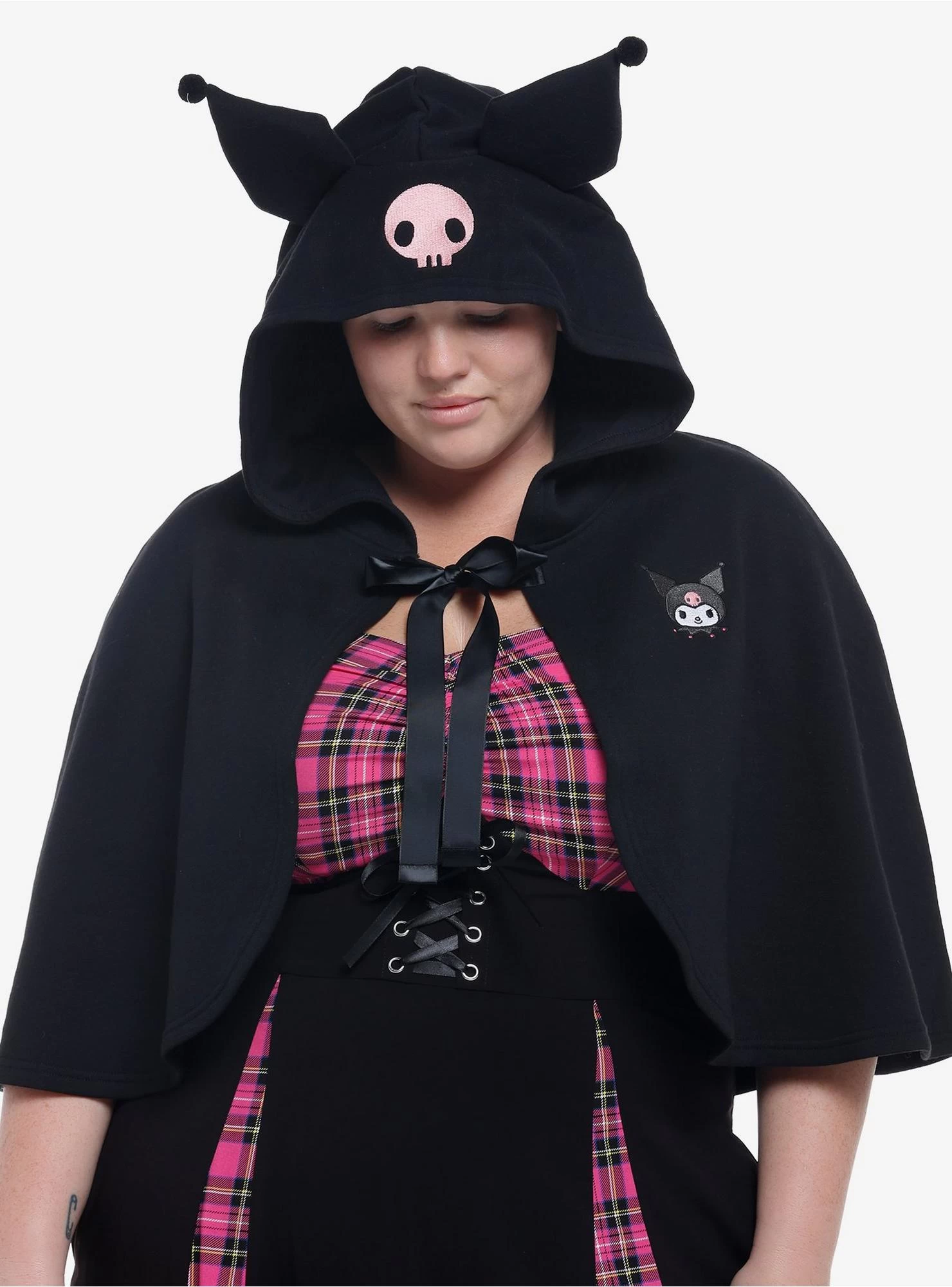 Kuromi Figural Ears Girls Capelet Plus Size