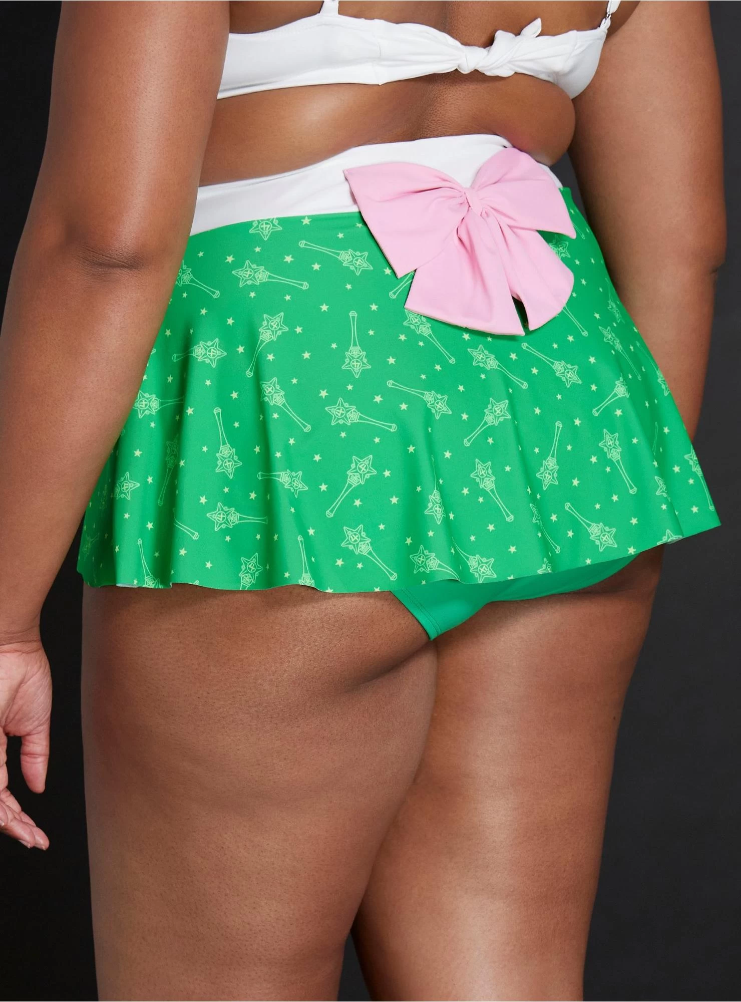 Sailor Moon Sailor Jupiter Cosplay Skirted Swim Bottoms Plus Size - Image 3