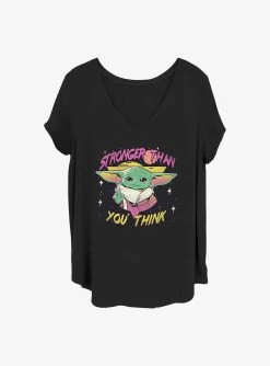 Star Wars The Mandalorian Stronger Than You Think Girls T-Shirt Plus Size