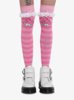 My Melody Stripe Over-The-Knee Socks