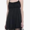 Black Empire Waist Slip Dress