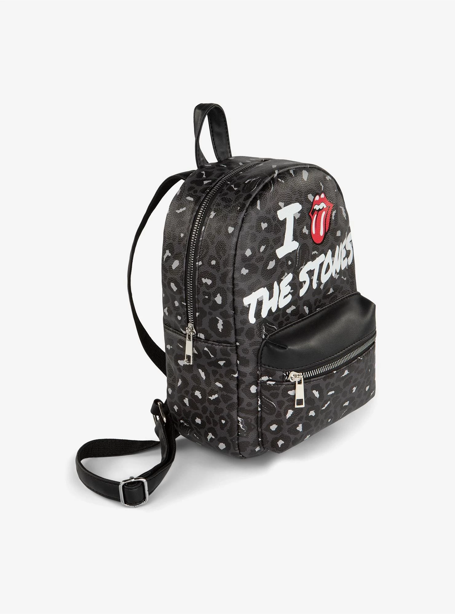 Bugatti Rolling Stones Vegan Leather Mini Backpack Black Pattern - Image 2