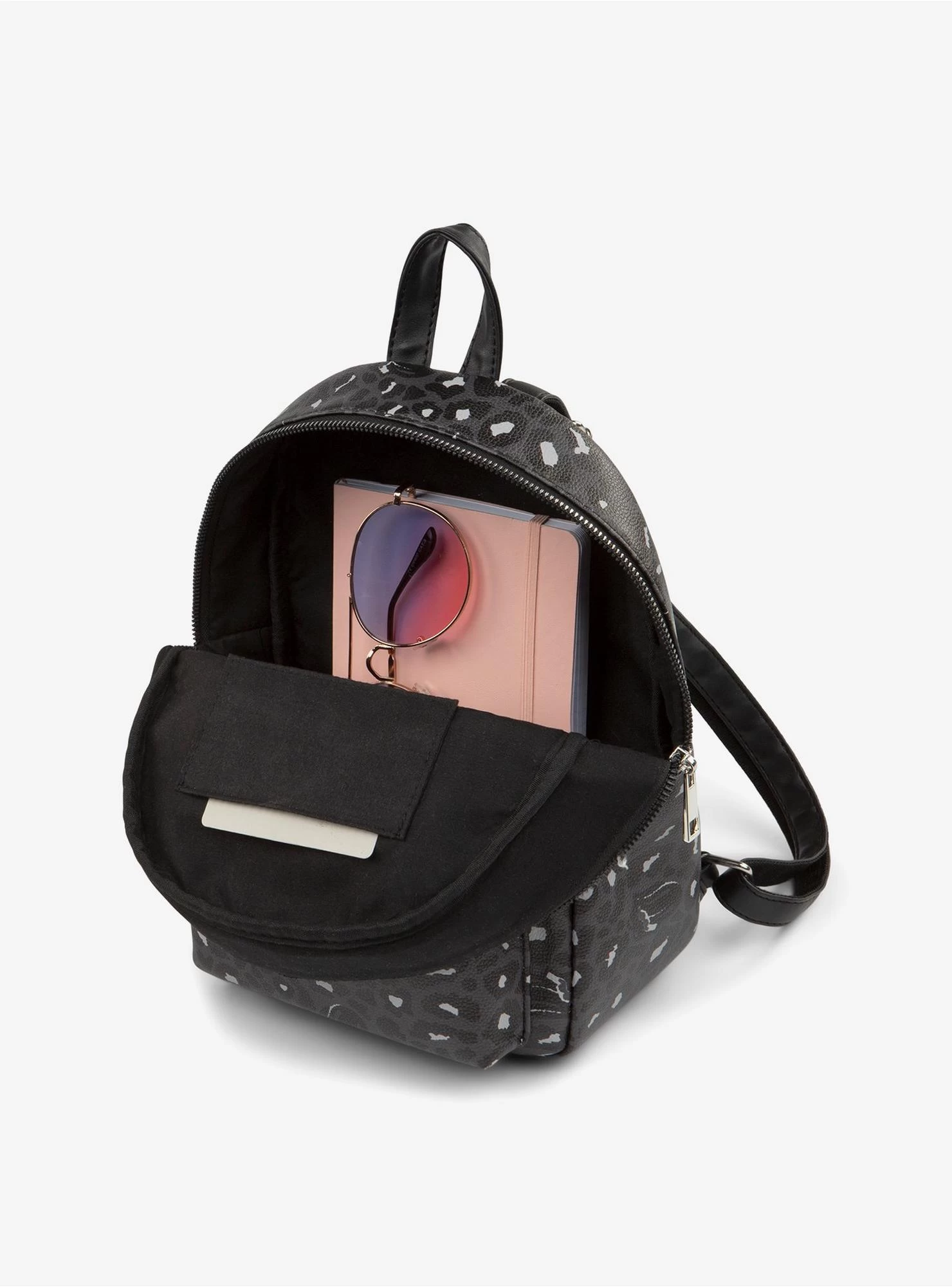 Bugatti Rolling Stones Vegan Leather Mini Backpack Black Pattern - Image 5