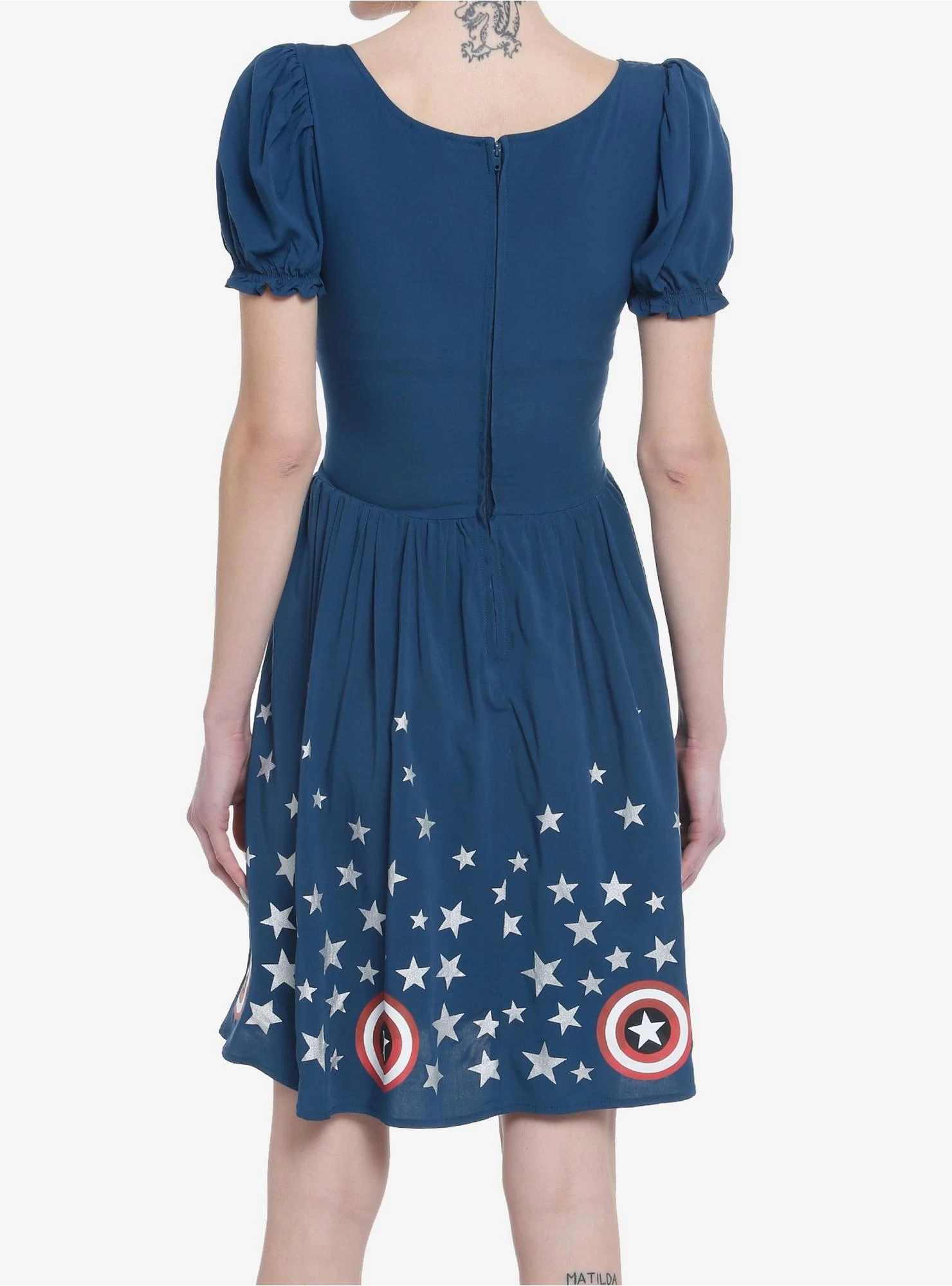 Her Universe Marvel Captain America Shield Retro Dress - Image 3