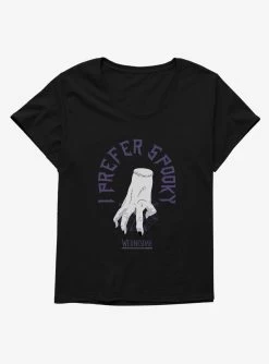 Wednesday I Prefer Spooky Girls T-Shirt Plus Size