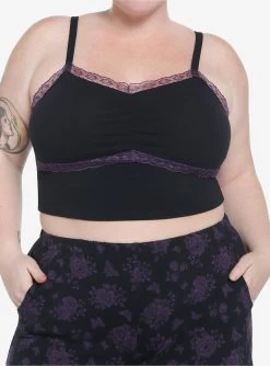 Cosmic Aura Black & Purple Rose Girls Lounge Set Plus Size