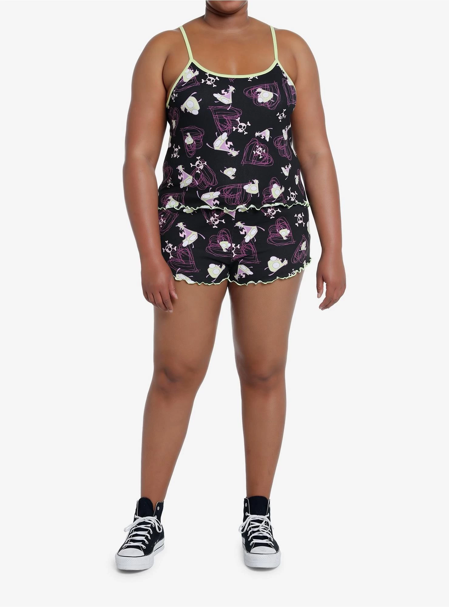 Invader Zim GIR Heart Girls Lounge Set Plus Size - Image 2