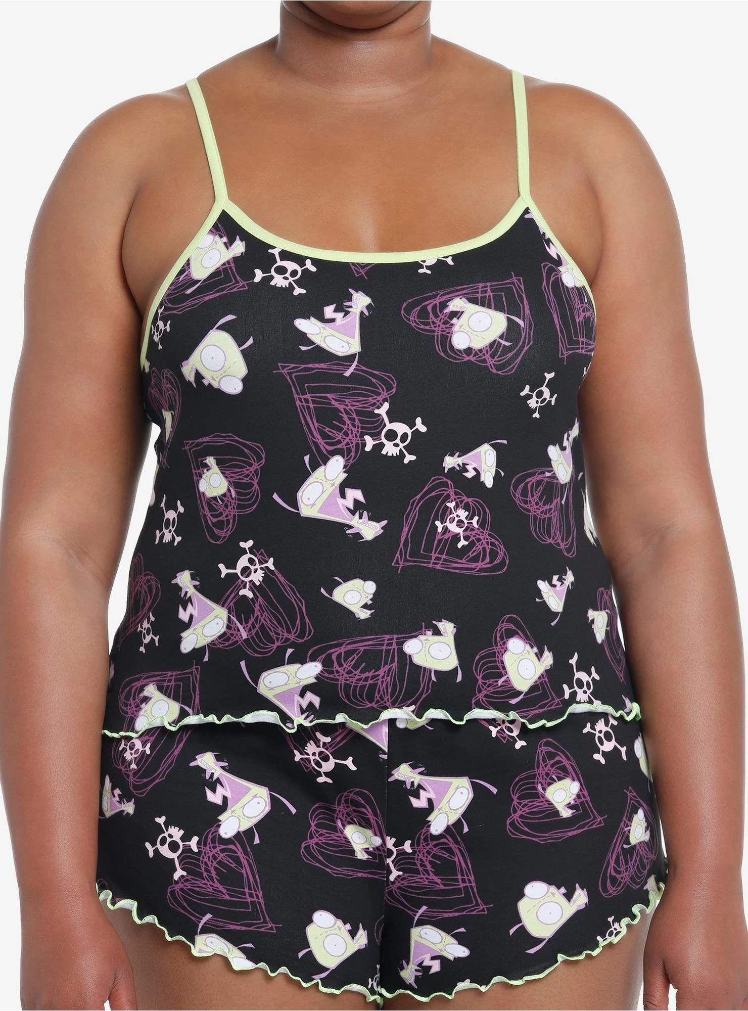 Invader Zim GIR Heart Girls Lounge Set Plus Size