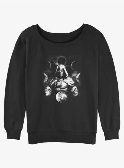 Marvel Moon Knight Moon Phase Girls Slouchy Sweatshirt