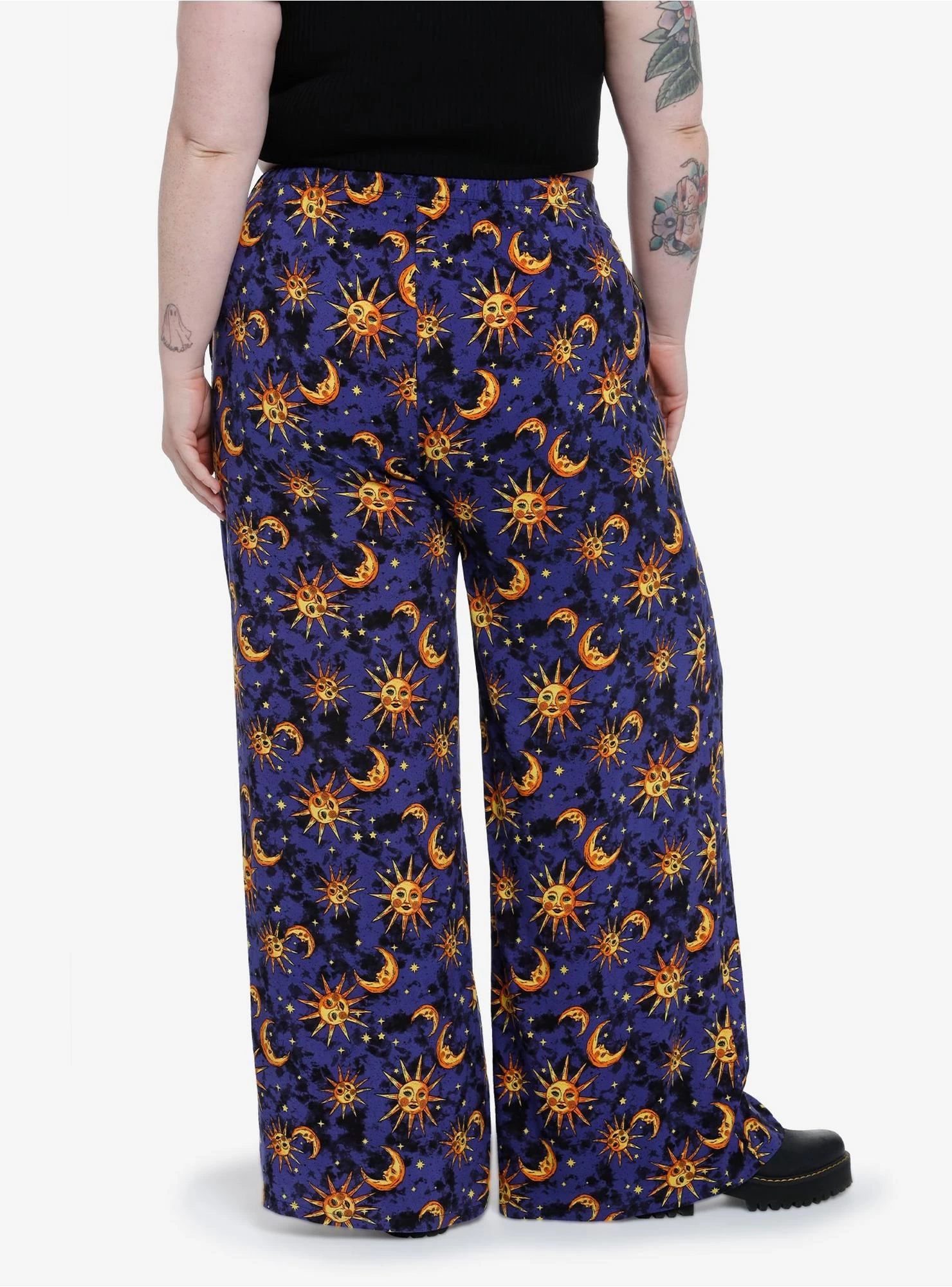 Celestial Sun & Moon Wide Leg Pants Plus Size - Image 2