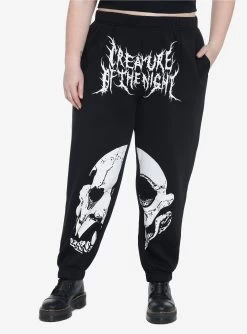Creature Of The Night Girls Jogger Sweatpants Plus Size