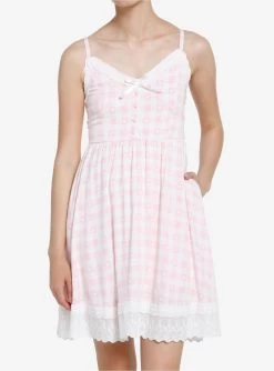 Sweet Society Pink Gingham Heart Dress