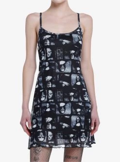 Social Collision Zombie Mona Lisa Mesh Mini Dress