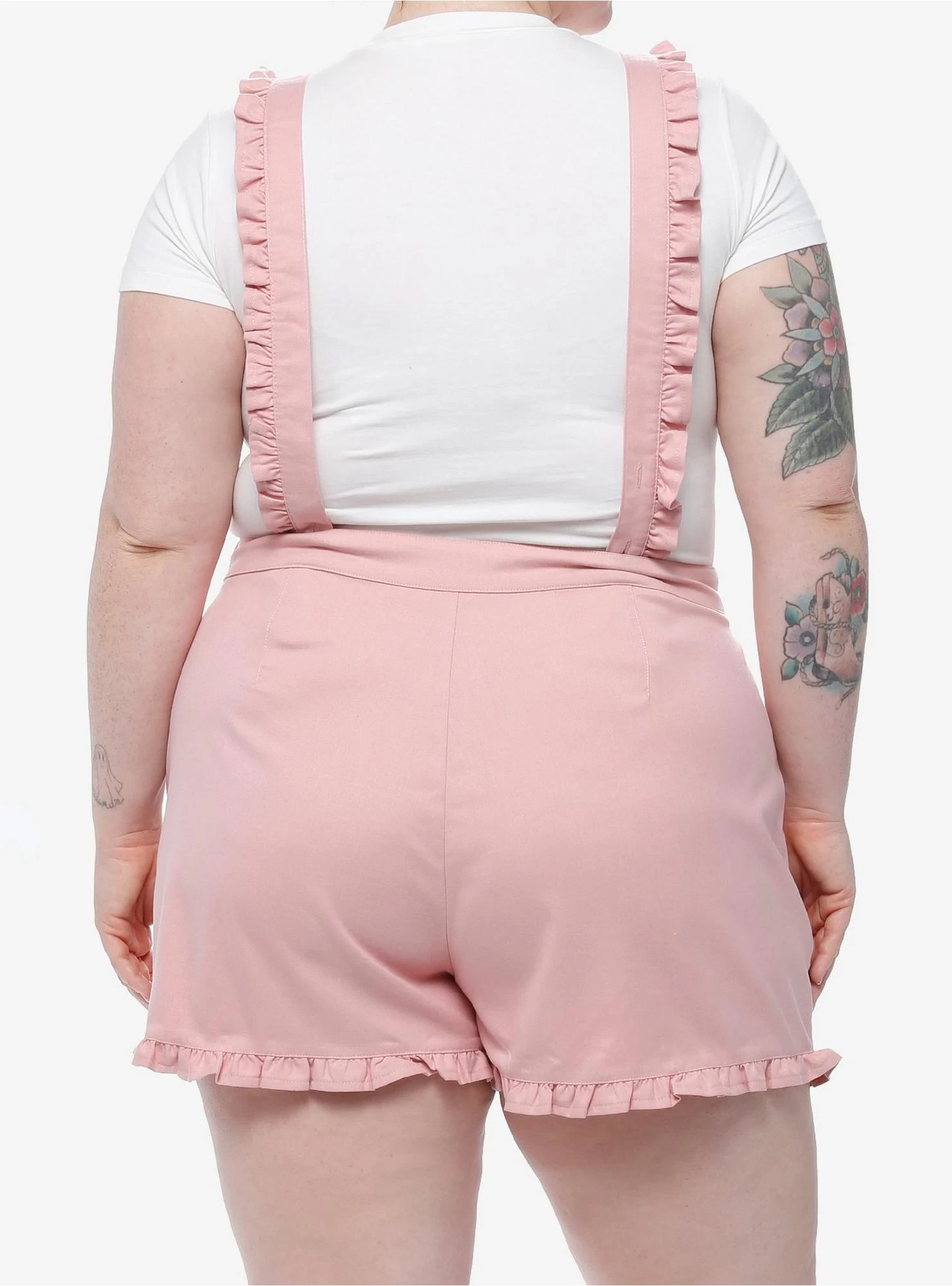 My Melody Mushroom Pink Ruffle Shortalls Plus Size - Image 3