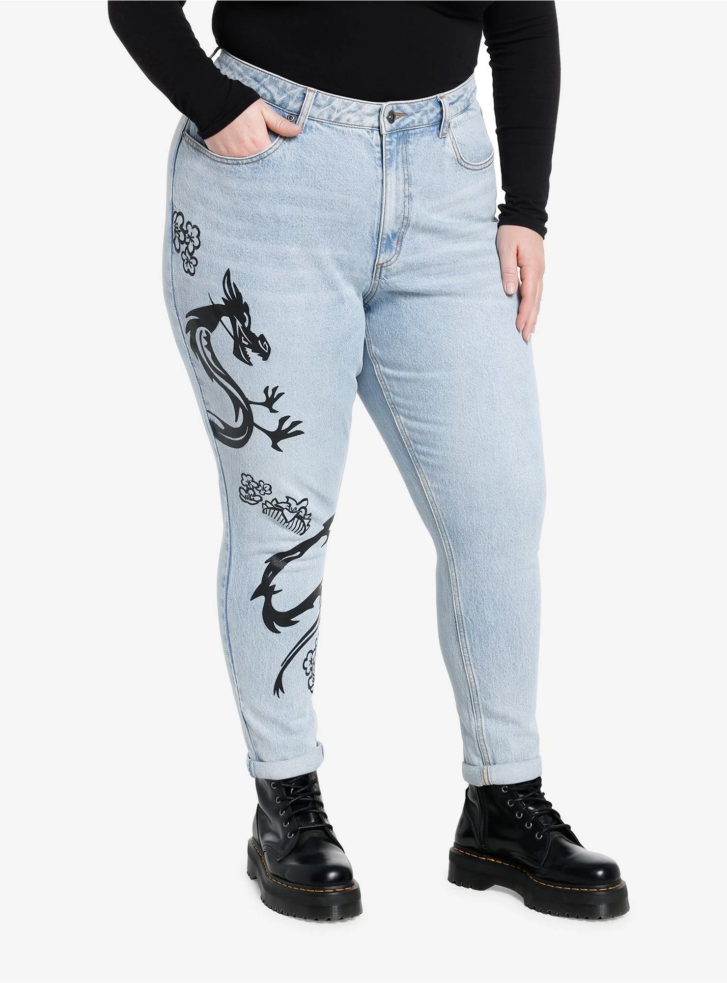 Disney Mulan Mushu Mom Jeans Plus Size