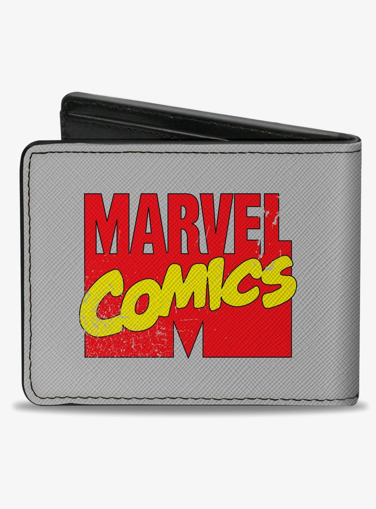 Marvel Avengers Retro Marvel Comics Superhero Pose Blocks And Title Logo Bifold Wallet - Image 2