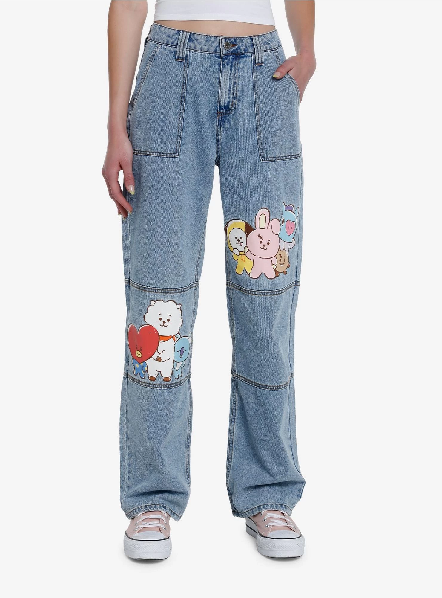 BT21 Characters Straight Leg Denim Pants