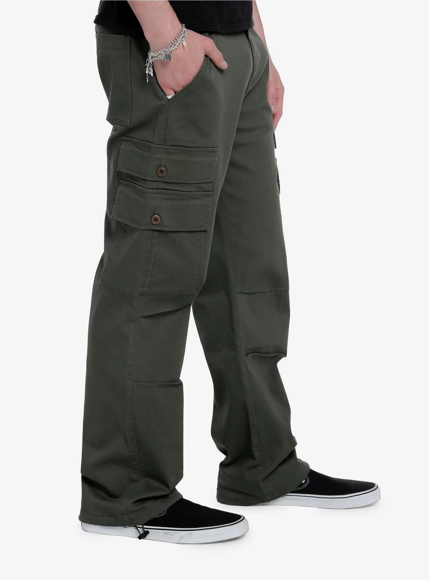 Green Cargo Utility Pants - Image 4
