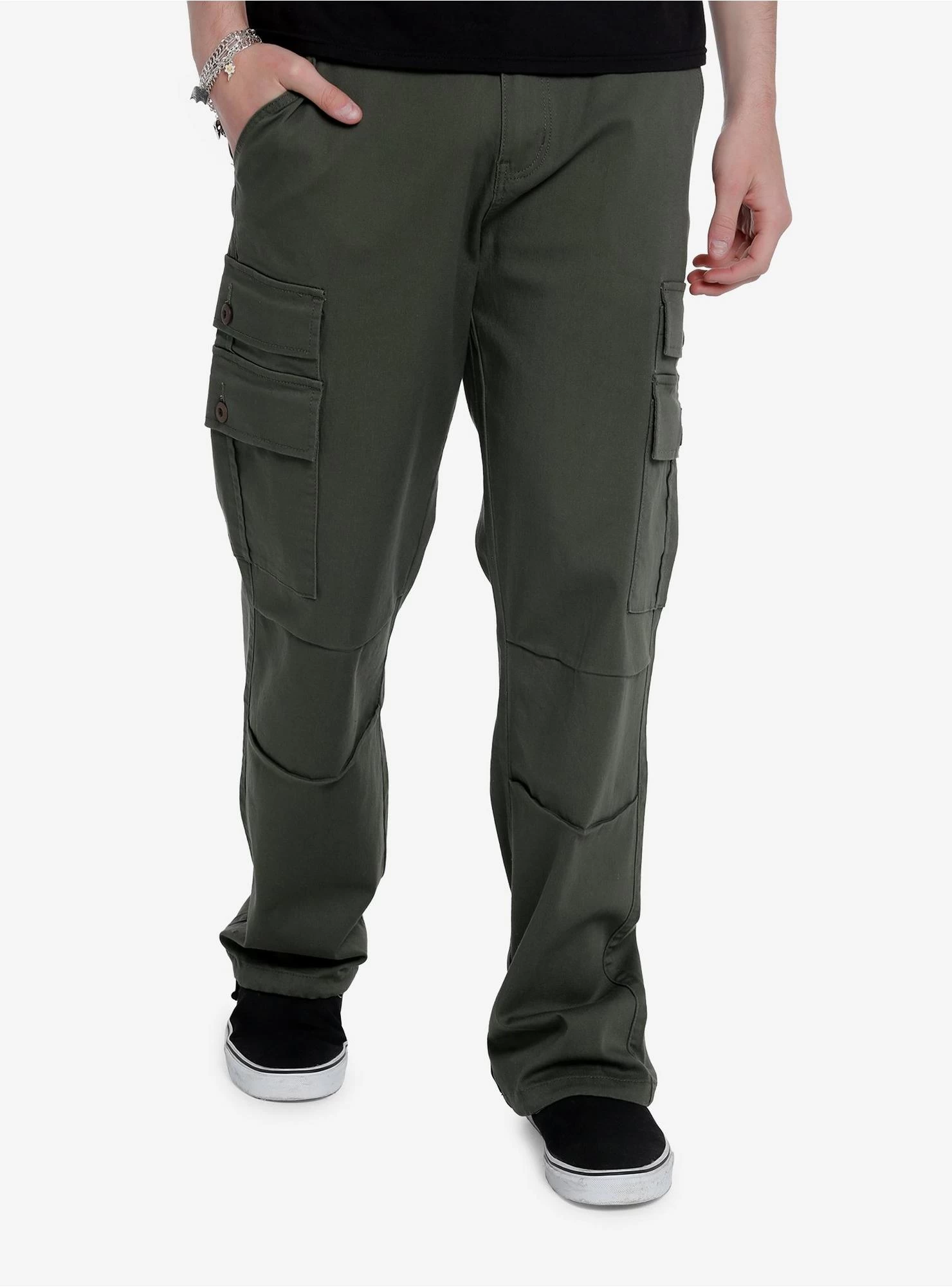Green Cargo Utility Pants