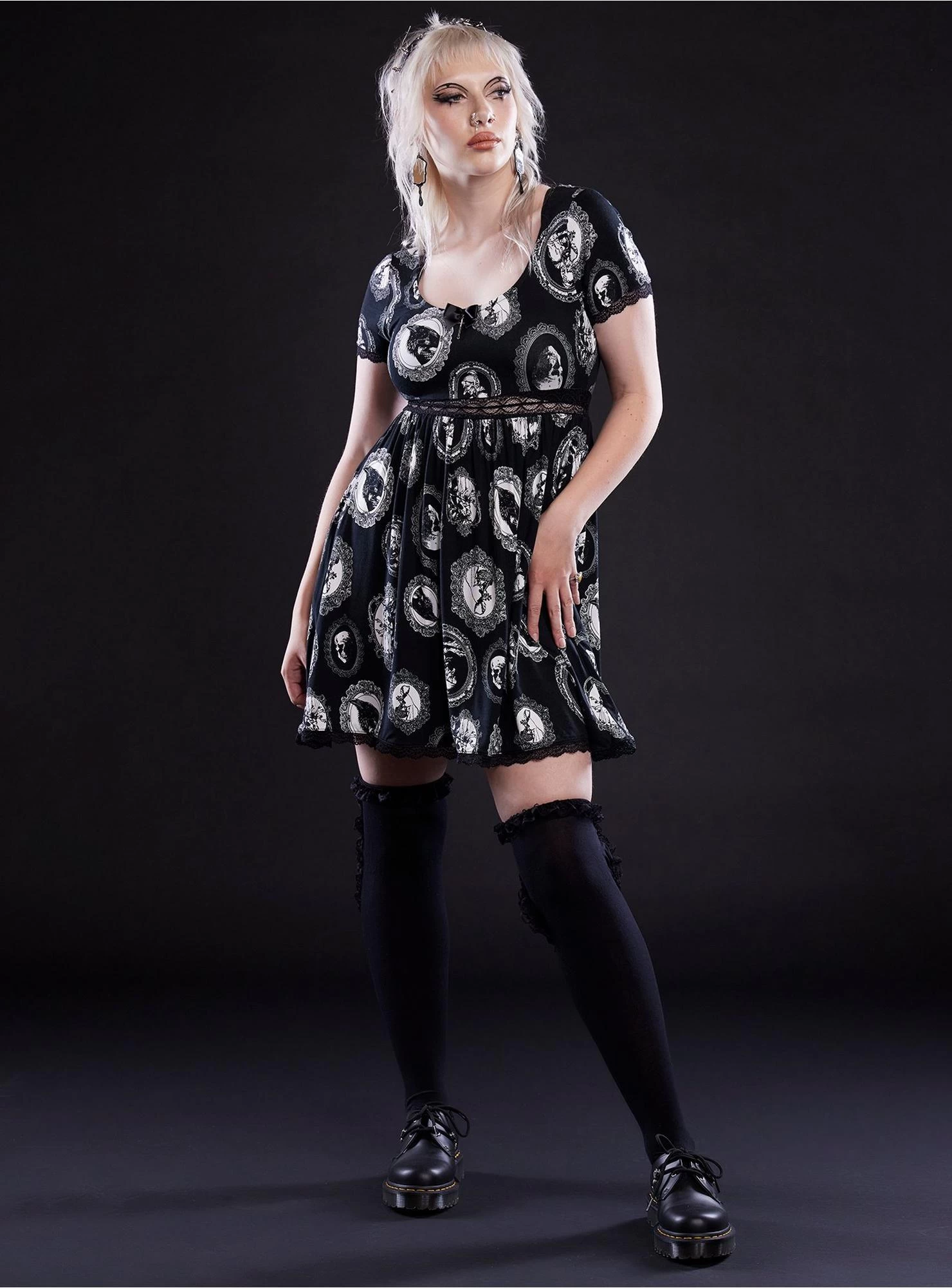 Thorn & Fable Dark Fairy Tale Cameo Dress - Image 2