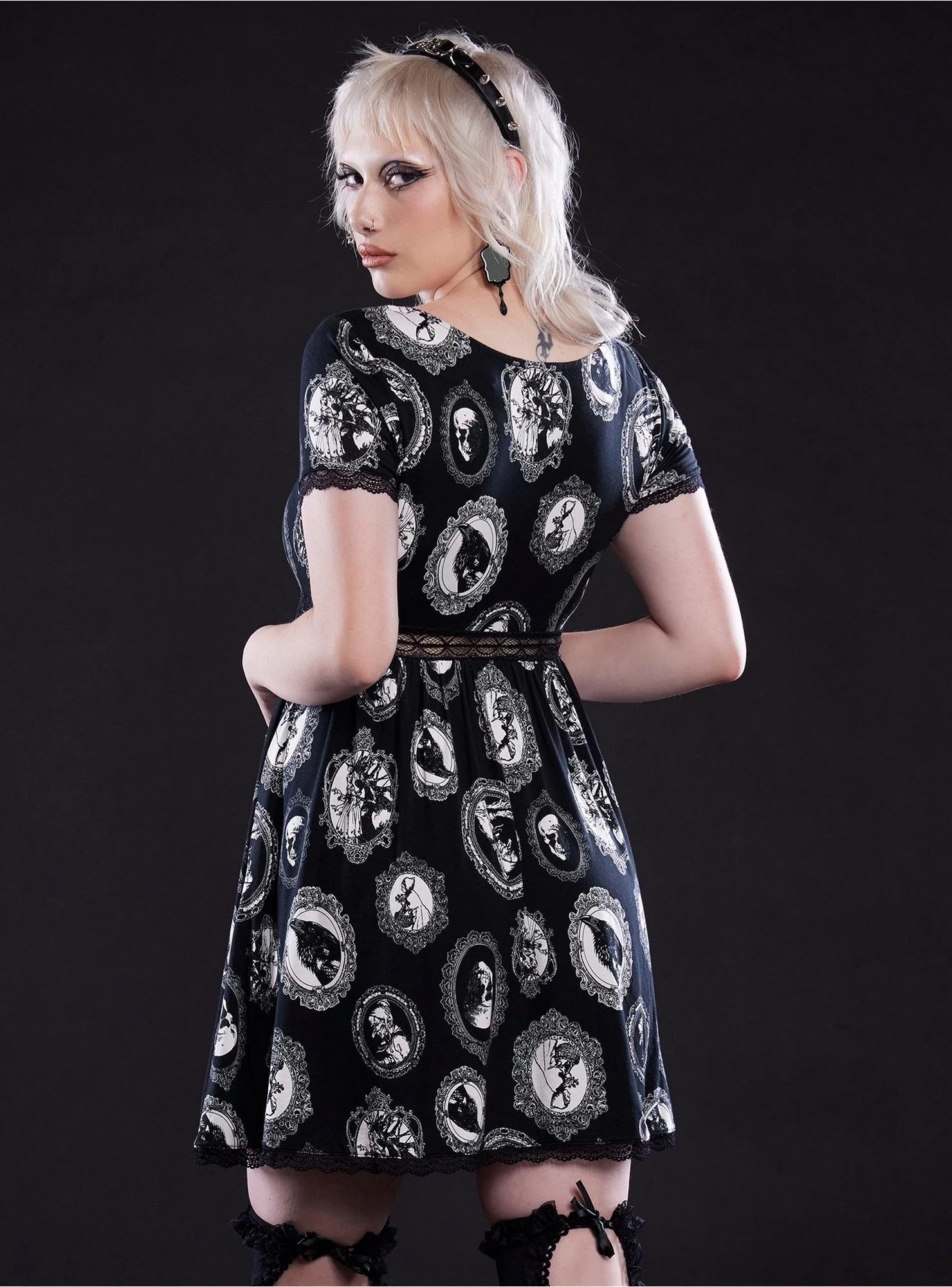 Thorn & Fable Dark Fairy Tale Cameo Dress - Image 3