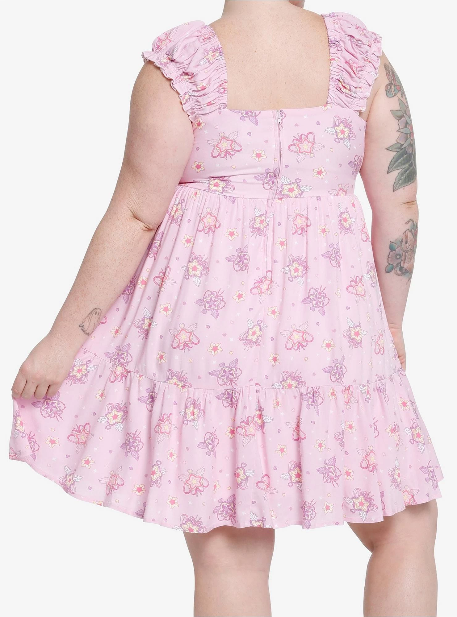 Sweet Society Kawaii Heart Lace-Up Dress Plus Size - Image 3
