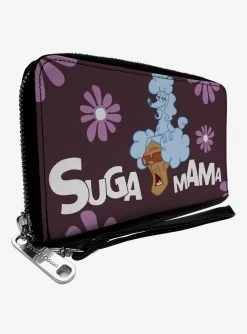 Disney The Proud Family Suga Mama And Puff Pose With Flowers Zip Around Wallet