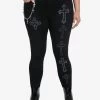Social Collision Crosses Side Chain Skinny Jeans Plus Size